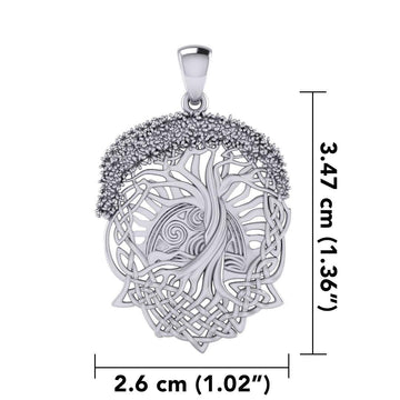 Admiration towards the Tree of Life creation ~ 14K White Gold Jewelry Pendant WPD974 - Jewelry